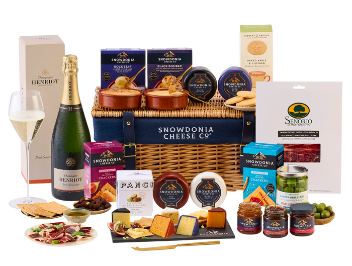 Cheese, Charcuterie & Champagne Wicker Hamper