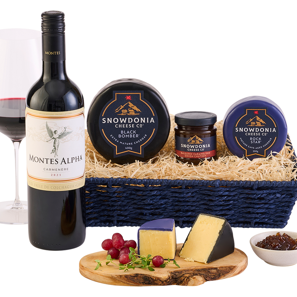 Cheese & Wine Gift Basket