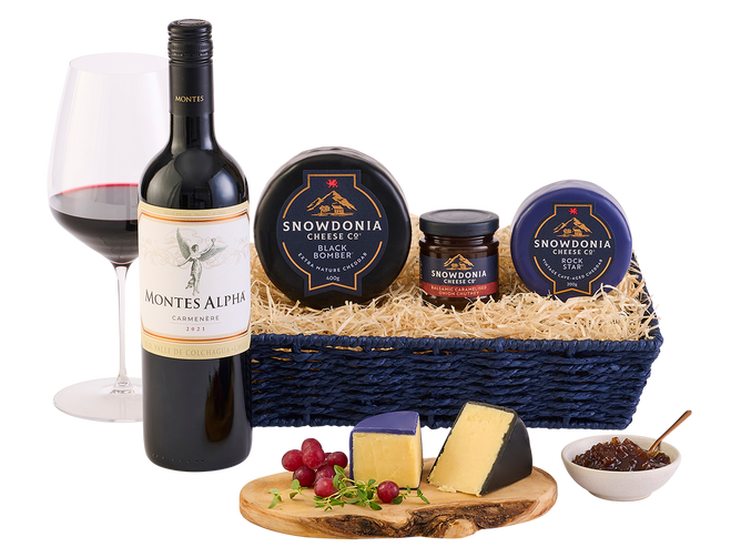 Cheese & Wine Gift Basket