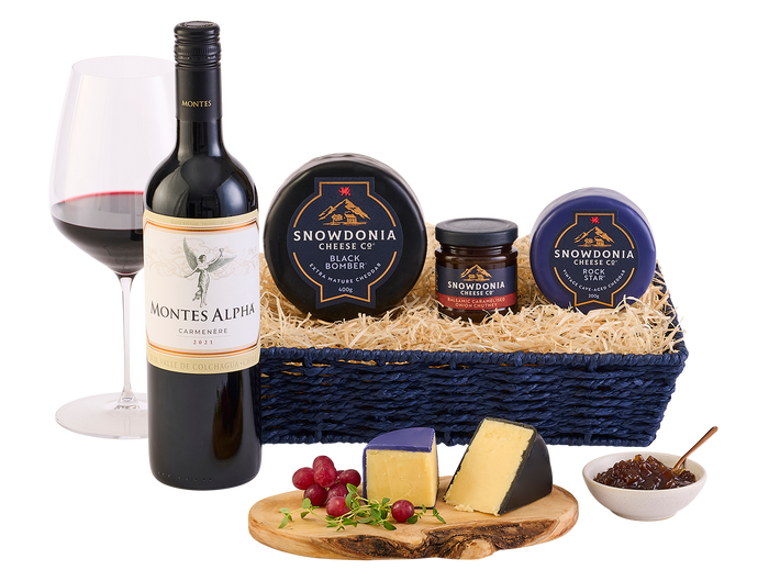 Cheese & Wine Gift Basket