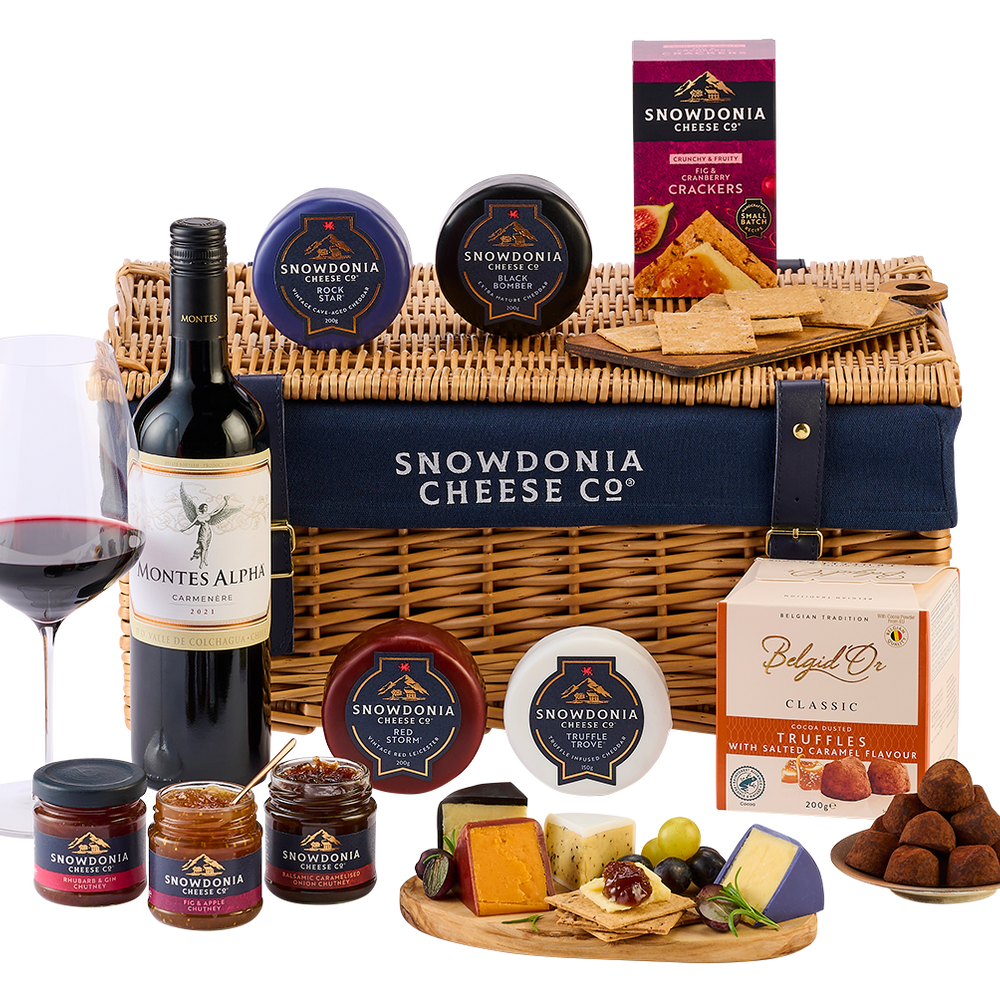 Cheese & Wine Wicker Hamper