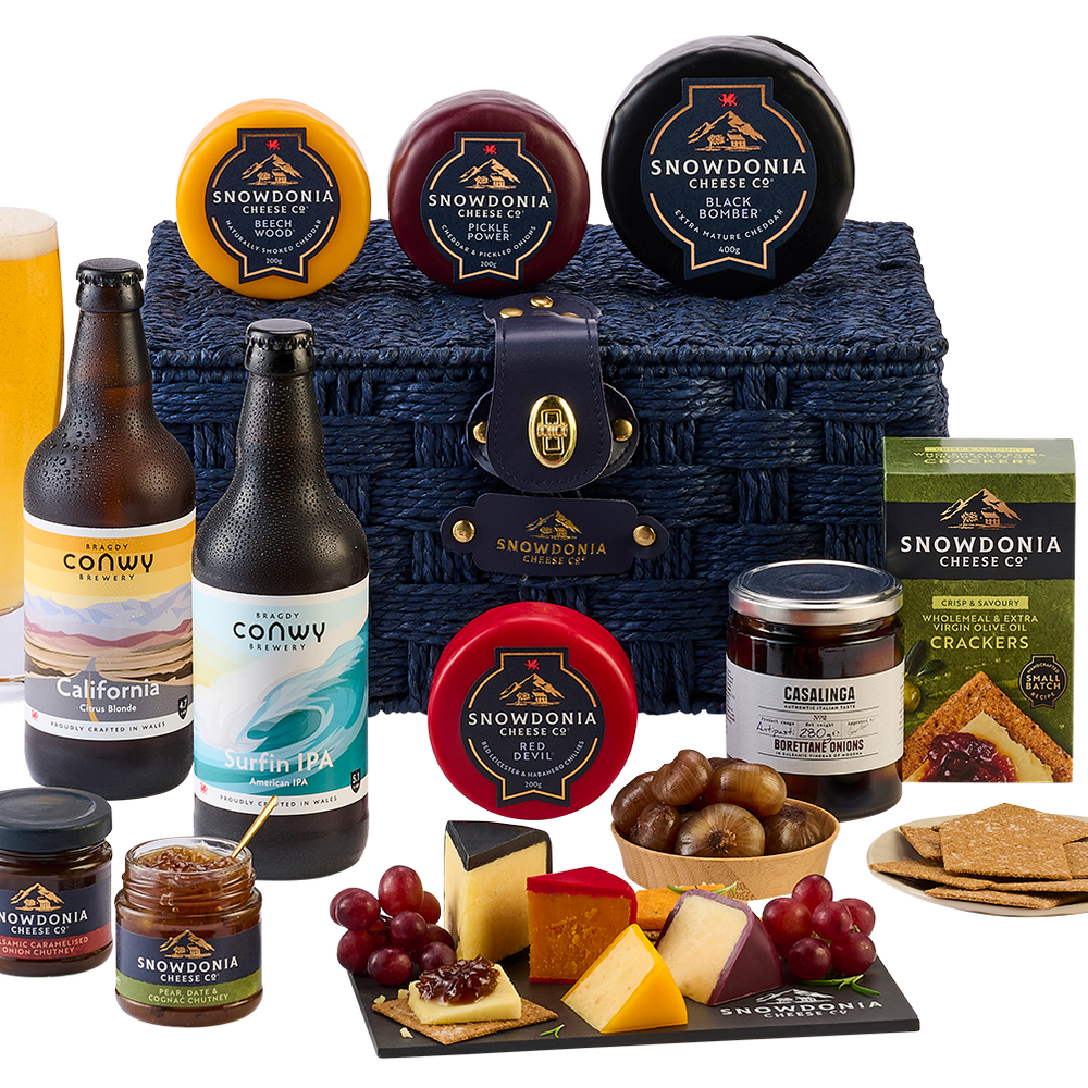 Ploughman's Hamper of Luxury Cheese & Craft Beer