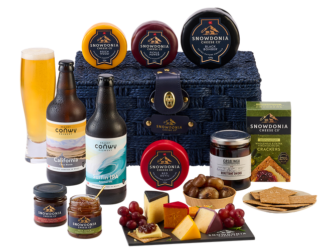 Ploughman's Hamper of Luxury Cheese & Craft Beer