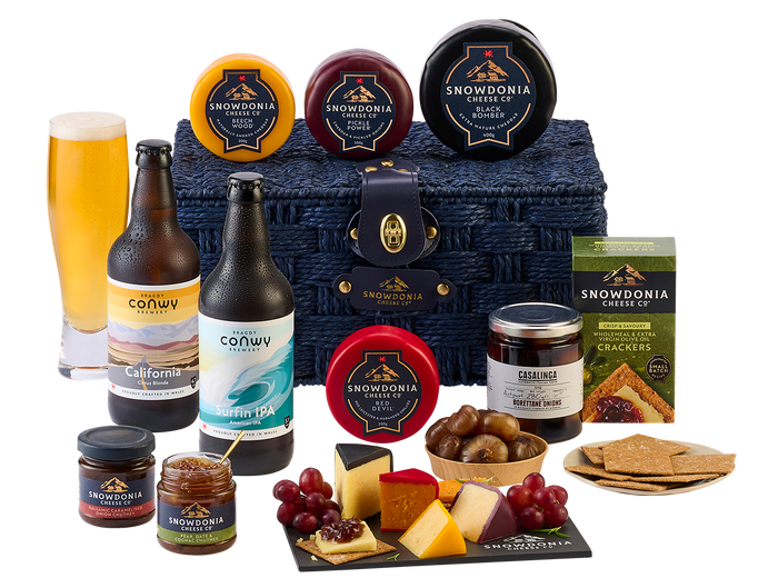 Ploughman's Hamper of Luxury Cheese & Craft Beer