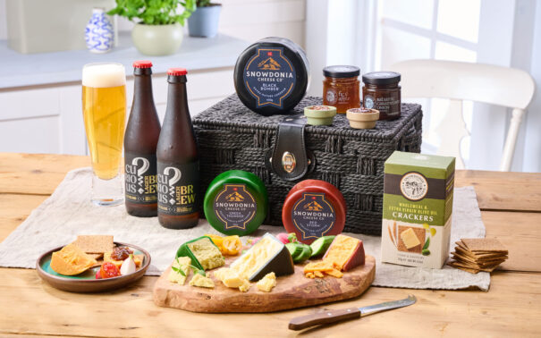 Cheese and beer hamper