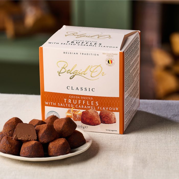 Belgid’Or Belgian Cocoa-Dusted Salted Caramel Truffles, 200g